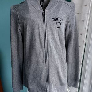 NWOT Fox Grey Full Zip Sweatshirt - Women's Size Medium